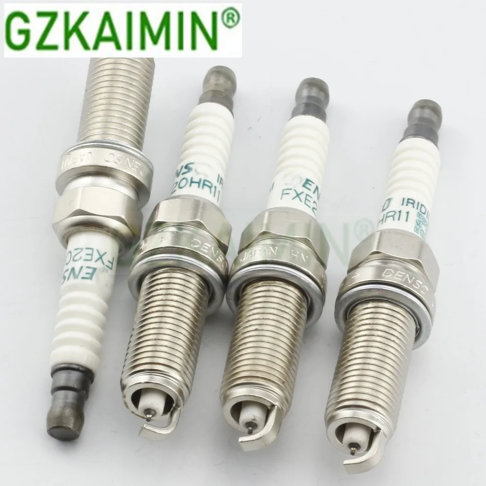 Набор из 4 высококачественных свечей зажигания для OEM 22401-JD01B FXE20HR11 для NISSAN Altima Versa Sentra Rogue Cube