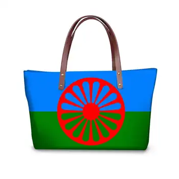 

Large Handbags Women Romani People Flag Printing Shoulder Messenger Bags Femme Sac A Dos Ladies Office Business Tote Bags