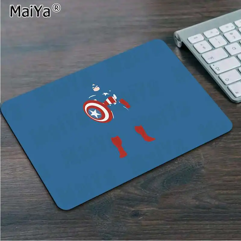 Maiya Cool, резиновый компьютерный игровой коврик для мыши Капитан Америка,, большой коврик для мыши, клавиатура, коврик - Цвет: Not Lock Edge25x29cm