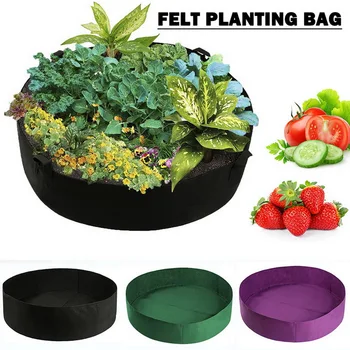 

Planting Grow Bag Fabric Round Aeration Pot for Nursery Garden Breathable Felt Tissue Grow Bags Container Plant with Handle
