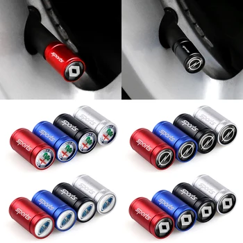 

4Pcs Metal Sport Wheel Tire Valve Caps Case For Nissan Audi Mercedes Cadillac Ford Volvo Renault Opel BMW Accessories