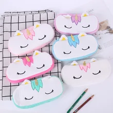 1 pc Unicorn Coin Bag Children Pen Bag Zip Change Purse Wallet Kids Girl 6 Colors Women Pouch Key Packet