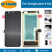 5.7 ''AMOLED Pour HTC Google Pixel 4 Lcd G020M D'affichage D'assemblée de Convertisseur Analogique-Numérique D'écran Tactile D'AFFICHAGE À CRISTAUX LIQUIDES Pour Google Pixel4 Affichage Pixel4 LCD=