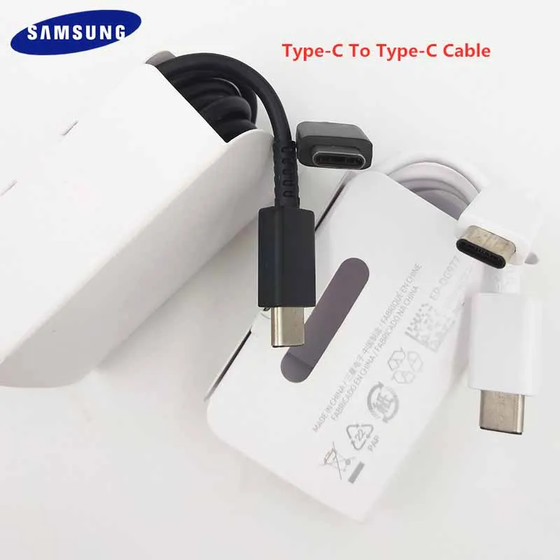 Samsung Note 10 + 100% оригинал двойной кабель Type C для быстрой зарядки Galaxy USB 3 1 A8S A9S A6S A80