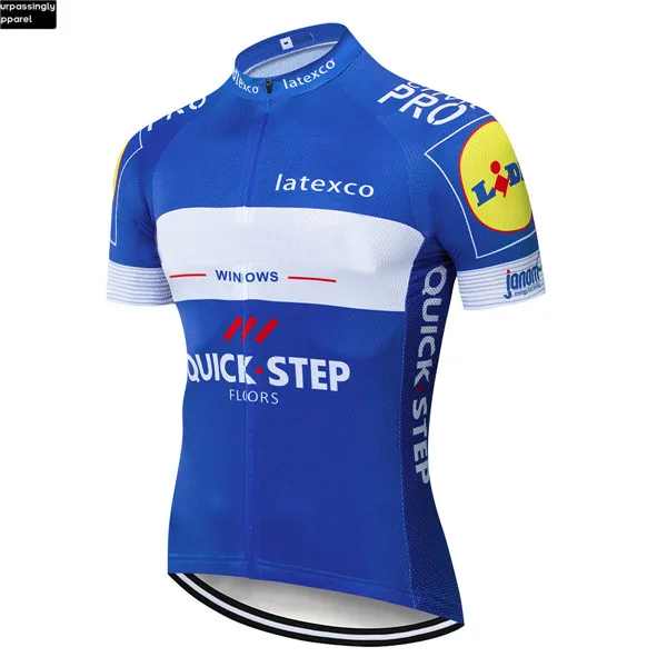 Picture Color UCI TEAM Pro Blue QUICK STEP велосипедная майка 16D гелевая накладка велосипедные шорты набор Ropa Ciclismo мужские летние велосипедные Джерси наборы - Цвет: Picture Color