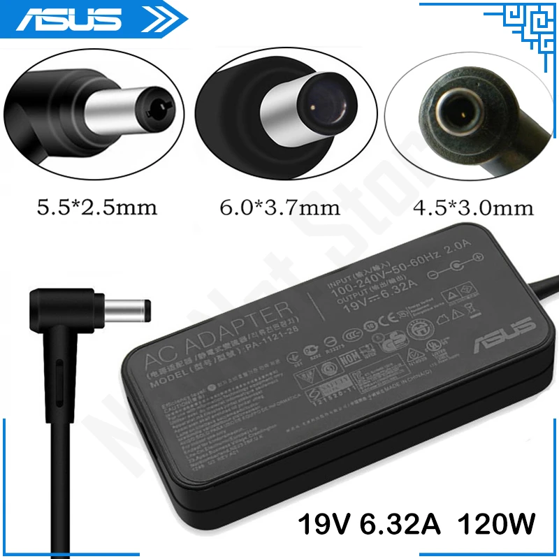 Adaptador de corriente AC para portátil piezas de repuesto de cargador de corriente, 19V, 120W, 5,5 × 2,5mm/6,0 × × PA 1121 28|Adaptador para ordenador portátil| - AliExpress