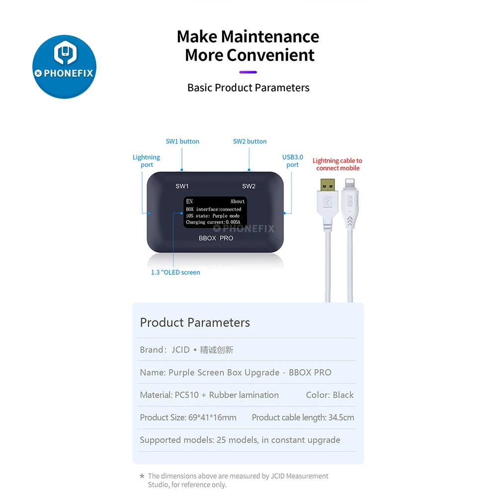 JC B-BOX Pro DFU Repair Box for IOS A7 A8 A9 A10 A11 & iPad