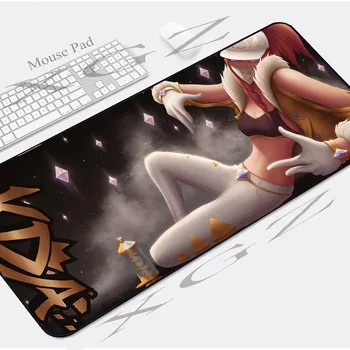 

XGZ Popular Anime White Mask Sexy Girl Large Game Computer Desk Mat Black Lock-edge Custom Mouse Pad Natural Rubber Slip Csgo