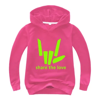 

2020 New Fashion Share The Love Hoodies Kids Sweatshirts for Teenage Girls Boys Gestures Symbol Long Sleeve Tops Hip-hop Clothes