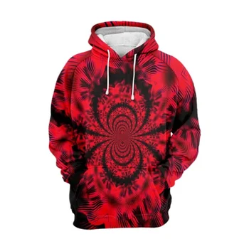 

MODAVELOCE Red Infinity Hoodie Polyester With Wool Hip Hop Hoodie Women anime's Hoodie Woman