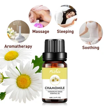 

Mishiu Chamomile Essential Oil Massage Humidifier Tea Tree Bergamot Rosemary Lemongrass For Aromatherapy Oil Purify Air 10ML