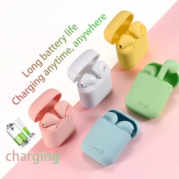 

Mini-2 TWS Wireless Earphones Bluetooth 5.0 Earphone Matte Macaron Earbuds With Mic Charging Box Headset Wireless Headphones