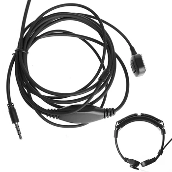 

3.5mm Mobile Phone Throat Mic Earpiece Air Tube PTT Headset For Smart Phone X6HA