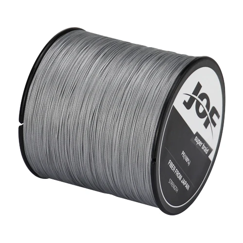 JOF Pesca 4 Strands Braided PE Fishing Line 300M Fly Wire Multifilament Carp Wire Japan Multicolor Tool Sea Line Super Strong Light Grey