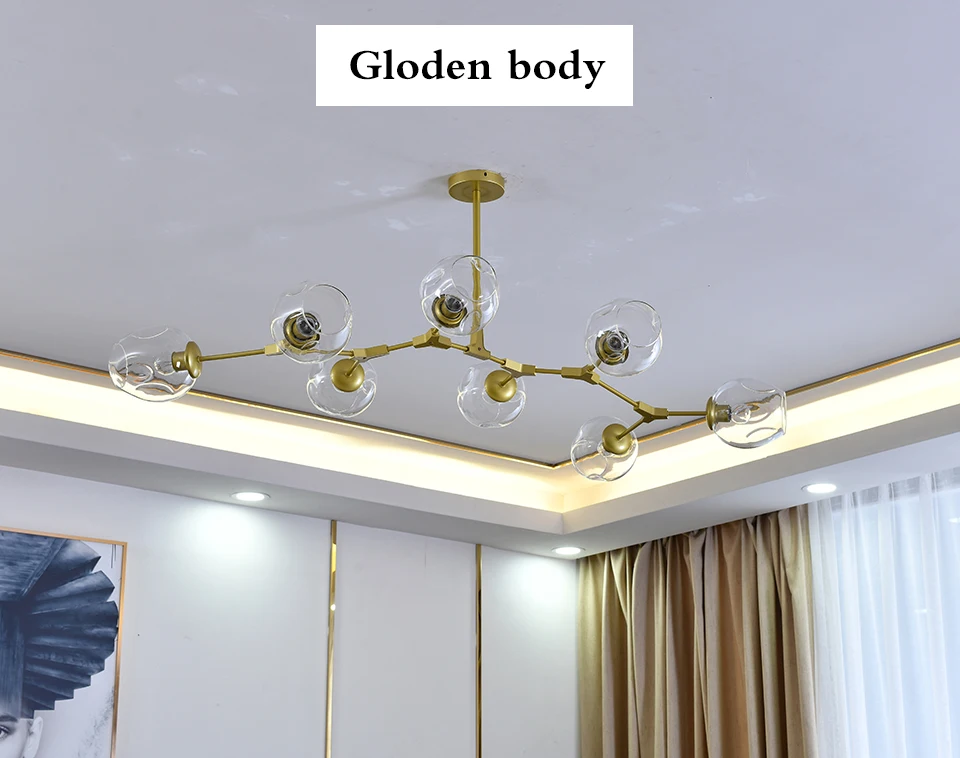 Nordic LED Chandelier Lighting for Home Living Dining Room E27 LOFT Pendant Lamp Hanging Lamp Bedroom Decor Indoor Light Fixture dining room lights