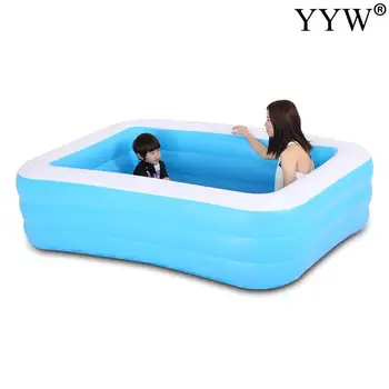

Kids Inflatable Pool High Quality Children'S Home Use Paddling Pool Large Size Inflatable Square Swimming Pool For Baby