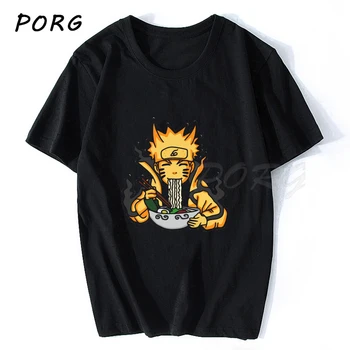 

Uzumaki Naruto Funny T Shirt Men Black Casual Anime Japanese Tee Shirt Homme Cartoon Tshirts Mens Oversized T-shirt Streetwear