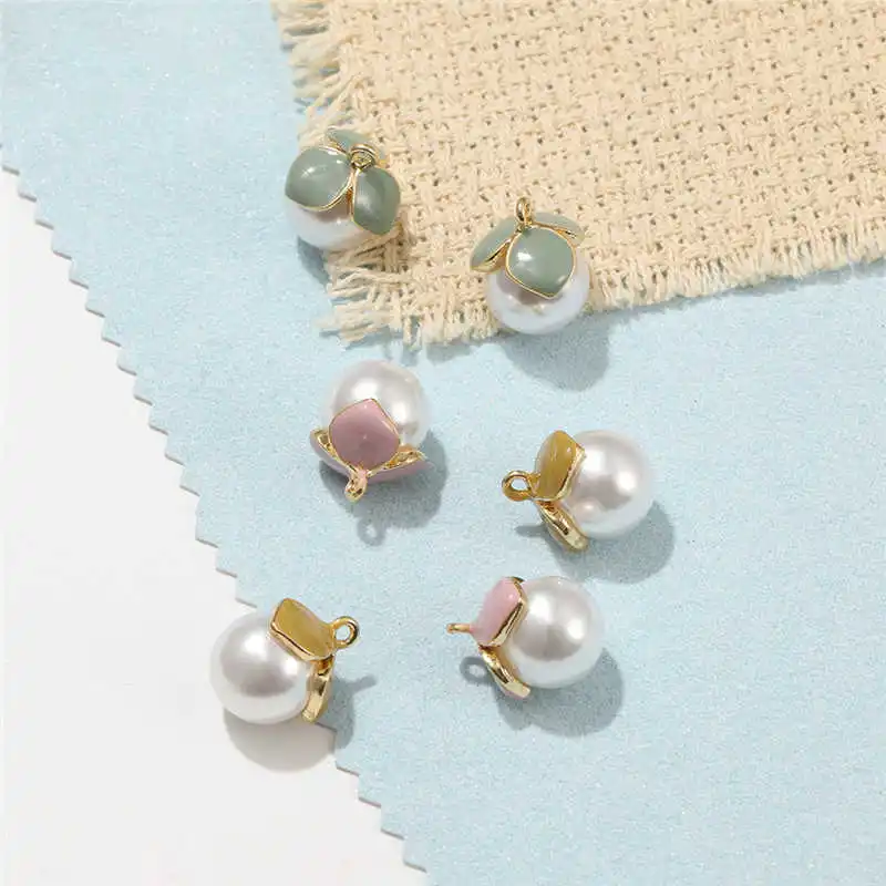 

2pc Alloy Accessories Pendants Gift DIY Earrings Jewelry Pearl Charms Necklace