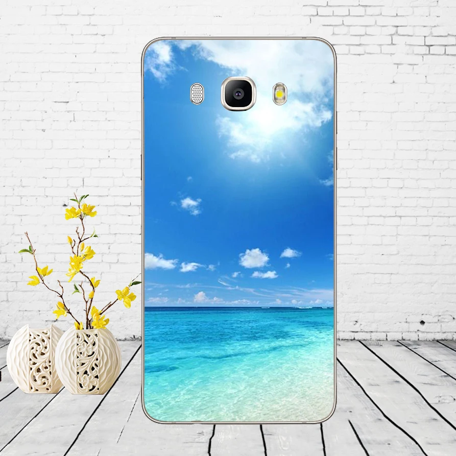 16 Летний пляж на закате на море пальмы чехол с елкой Крышка для samsung Galaxy a3 a5 A6 A8 j3 j5 j7 - Цвет: 16