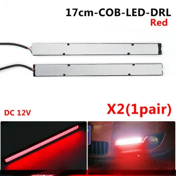 

Set Car LED Lights Accessories Replacement Luminous Parts COB Strip Driving 2Pcs