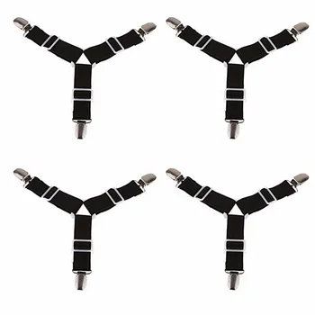 

Adjustable Bed Sheet Clips Cover Grippers Holder Mattress Duvet Blanket Fastener Straps Fixing Slip-Resistant Belt 2PCS