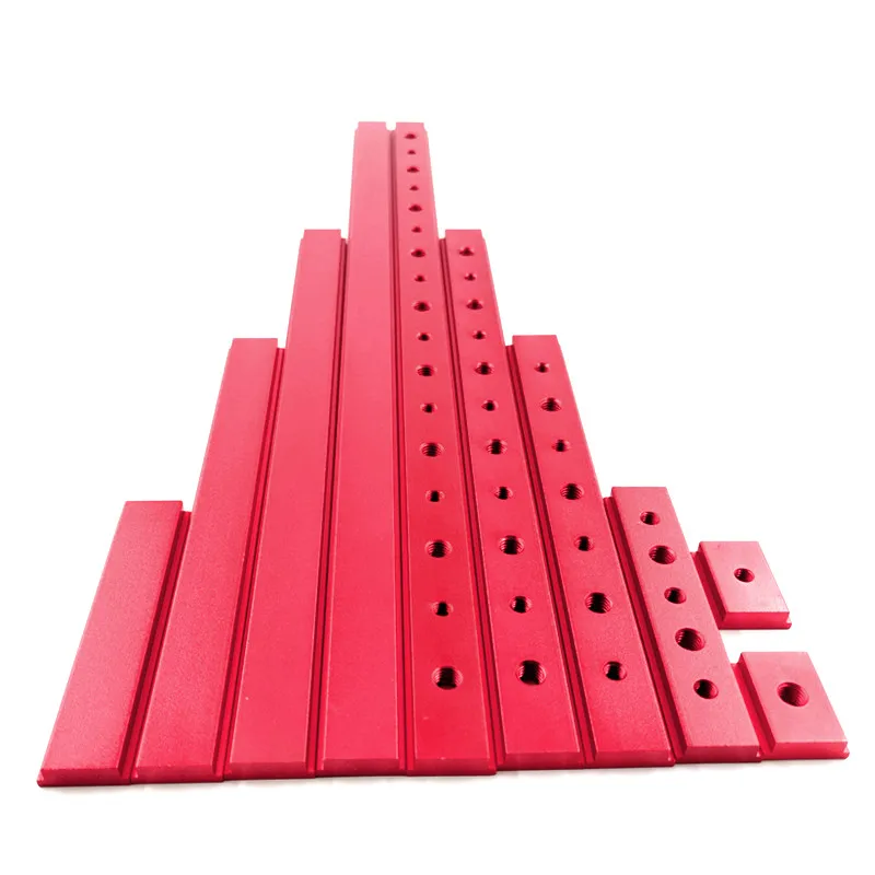 Aluminum M6/M8 T Track Slider Woodworking T Track Tool For 30/45 Type T-Track Jigs Screw Slot Fastener