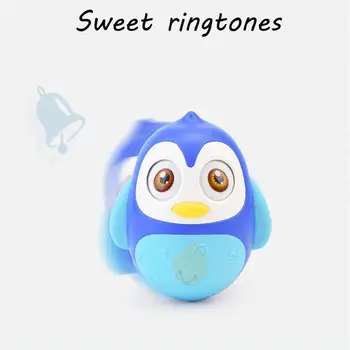 

Newborn Baby Tumbler Toy with Ring Bell Sound Toddler Musical Wobble Roly-poly Cute Early Education Toy For Gift