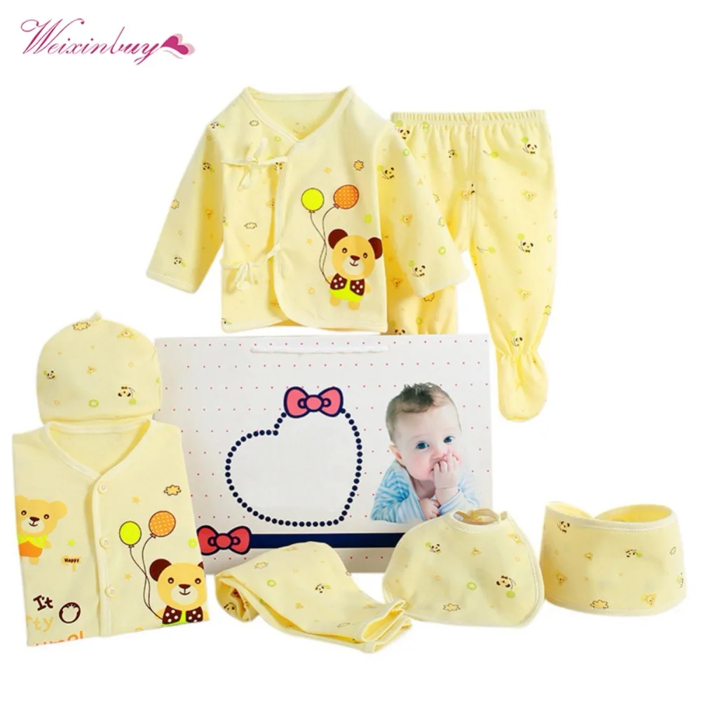 WEIXINBUY/комплект одежды для новорожденных; модное нижнее белье из хлопка для младенцев; костюмы для маленьких мальчиков и девочек; комплект одежды для детей от 0 до 3 месяцев
