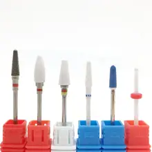 Керамический сверло для ногтей, педикюрный аппарат для удаления мозолей, сверло, электрическая дрель 3/32 дюйма, инструменты для маникюра и дизайна ногтей