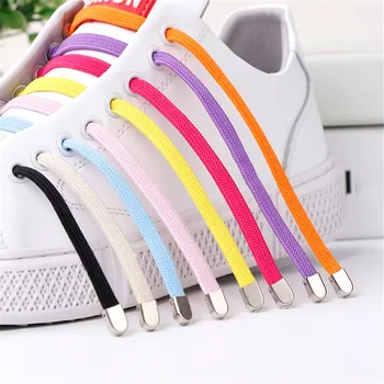 

1 Pair Free Tie-free Shoelace Stretch Elastic Lazy Shoelaces Flat Shoe Laces Kids and Adult Solid Color Wild Sports Shoelaces