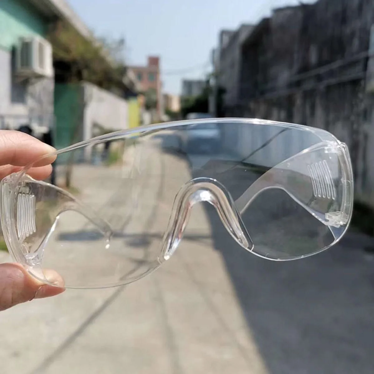 

Unisex Anti-dust Goggles Transparent Lens Anti-spray Anti-sand Anti-impact Protective Glasses Eyewear