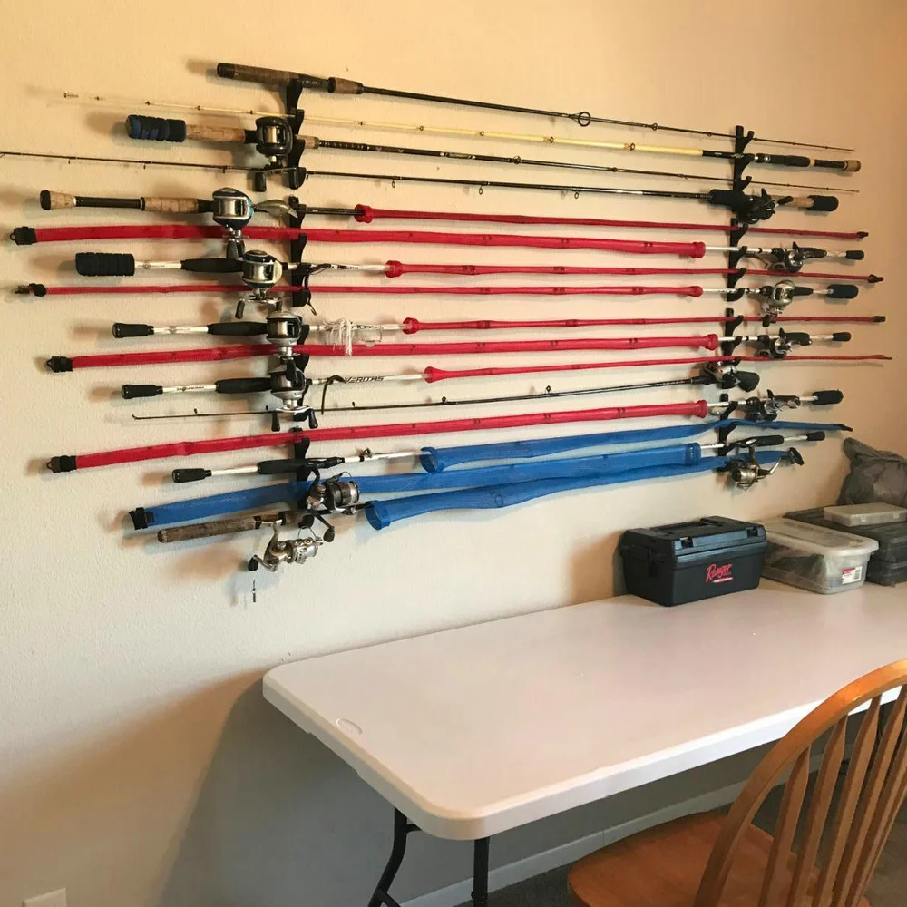 Diy Garage Door Fishing Pole Holder Fishing Rod Holders Fishing