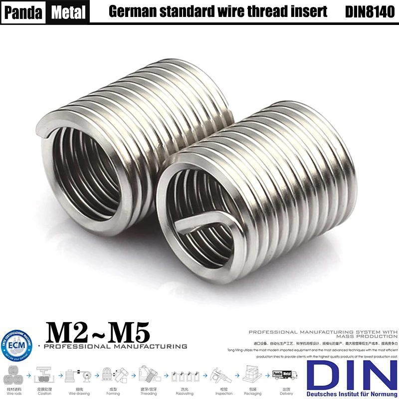 

304 stainless steel cable insertion screw sleeve DIN8140 bolt steel wire sleeve diameter M2M2.5M3M4M5 length 1D 1.5D 2D 2.5D 3D
