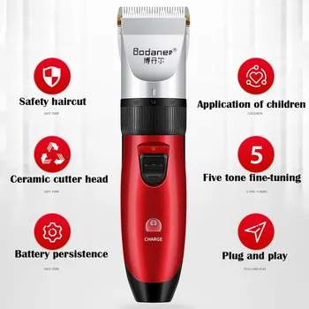 

Metal Professional Hair Clipper Electric Cordless Hair Grooming Home Haircut Rechargeable Hair Trimmer Haircut Machine Kit#g40