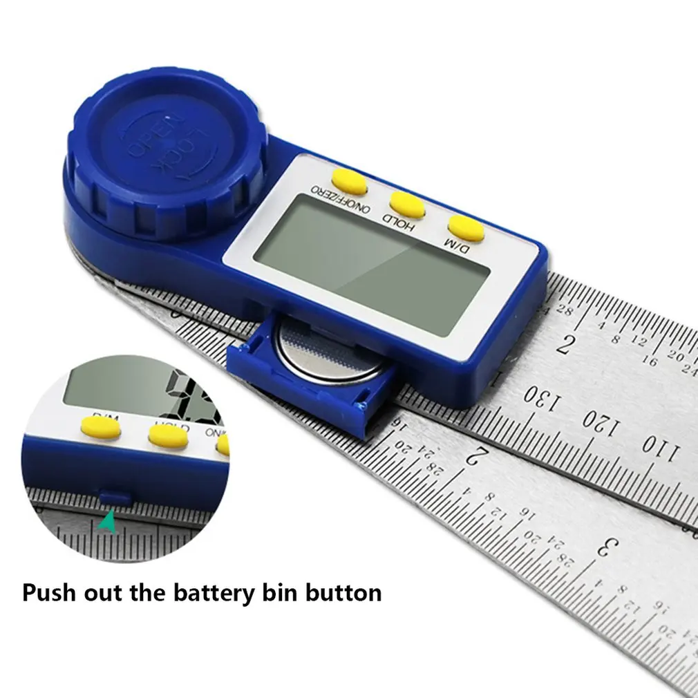 0-200mm Digital Display Angle Ruler Multi-function Square Ruler Protractor Ruler High-precision Measuring Instrument
