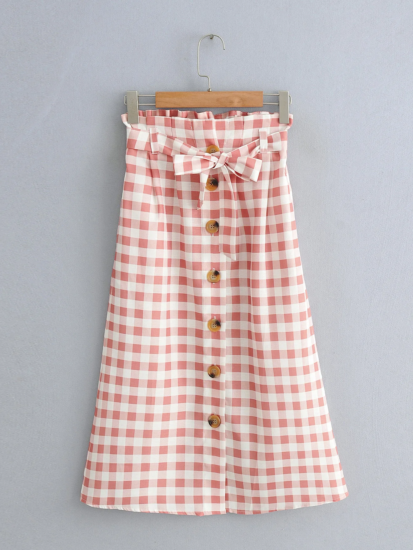 

2019 Spring WOMEN'S Dress Pattern High-waisted Mid-length Skirt 6328