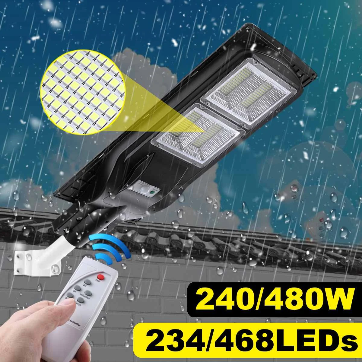 

240W 480W LED Waterproof Solar Light PIR Motion Sensor Remote Control Garden Lamp Outdoor Solar Street Lamp Street Lights