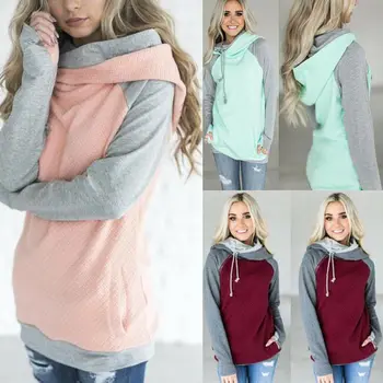 

UK Fashion Women Long Sleeve Hoodie Sweatshirt Warm Jumper Sweater Pullover Tops