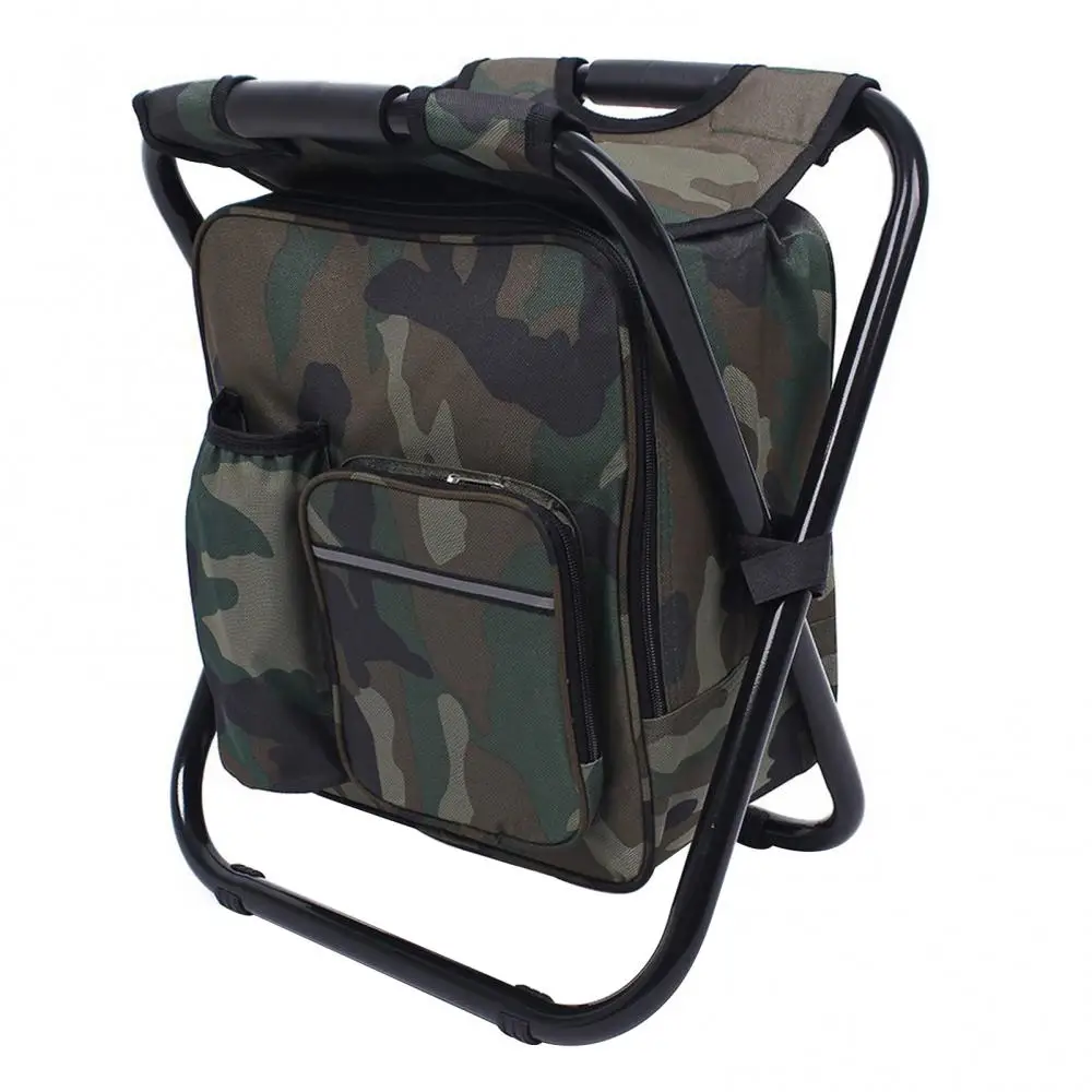 Fishing Chair Folding Stool Portable Backpack Cooler Insulated