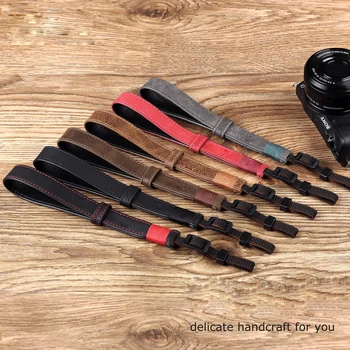 

Original Handmade Double-side Thicken Genuine Leather Camera Hand Strap DSLR Wristband Belt for Sony Leica Canon Fuji Nikon