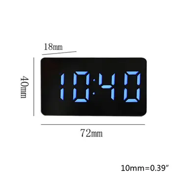 

LED Mirror Clock Electronic Alarm Clock with Time/Calendar/Temperature Alarm DXAC
