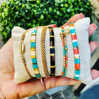 

Rttooas Tila Beads Bracelet Bohemian Stretch Bracelets For Women Summer Beach MIYUKI Jewelry Bileklik Pulseira Mujer Moda 2020