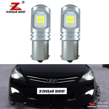 

2pcs 800Lm P21W Xenon white Canbus LED Daytime running light bulb DRL for 2014 2015 2016 2017 2018 2019 Hyundai Solaris fog lamp