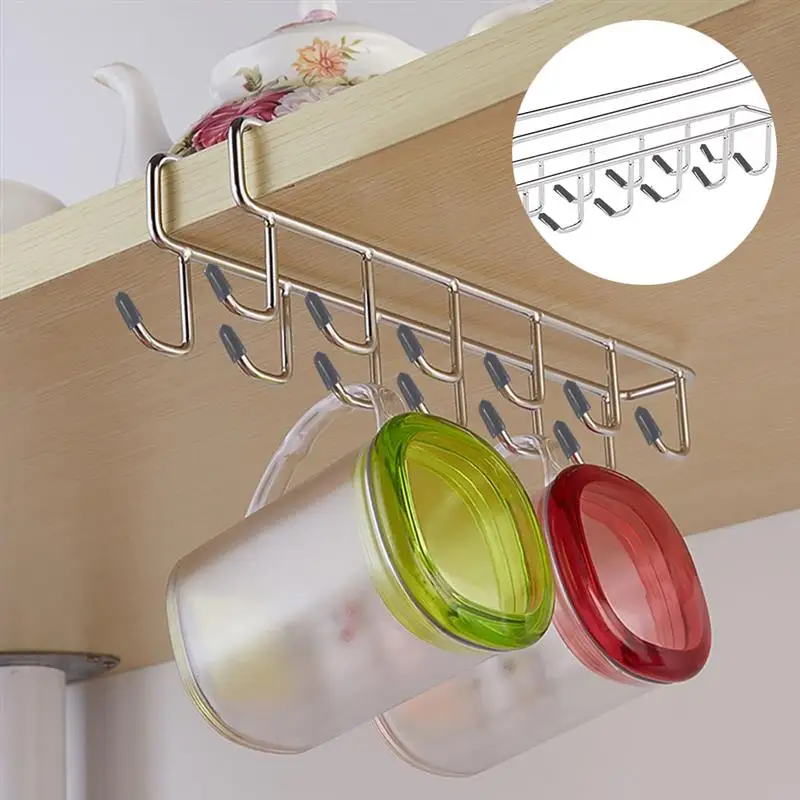 Stainless Steel Hooks Shelves Hangers Wine Racks Cup Racks Storage