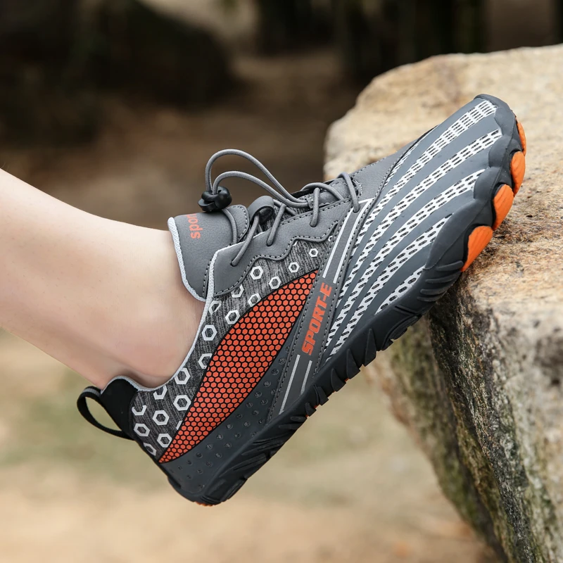 Zapatos para caminar aire libre para hombre, zapatillas de gran tamaño con cinco dedos, para amantes de la natación, cómodos, para la playa, ciclismo y fitness|Calzado para río| - AliExpress