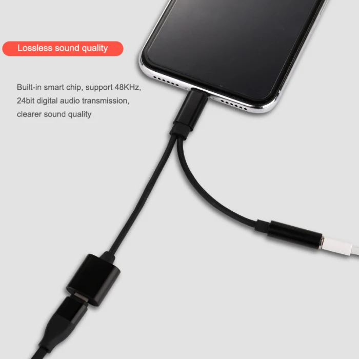 2 в 1 USB-C до 3,5 мм аудио адаптер Тип C Зарядный Кабель-адаптер конвертер для сотового телефона JHP-лучший