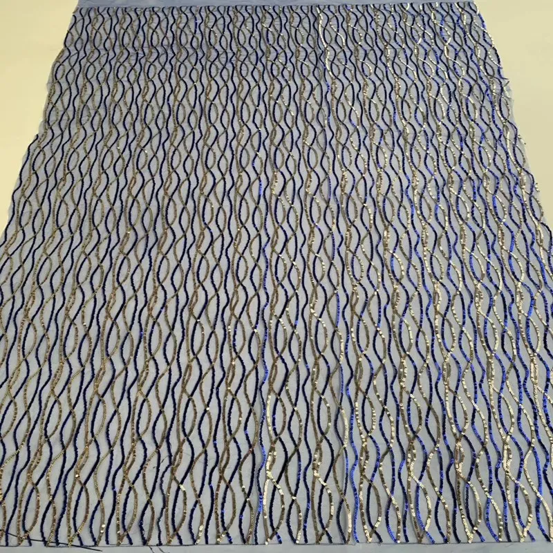 2019 высококачественное французское нигерийское Сетчатое кружево с блестками