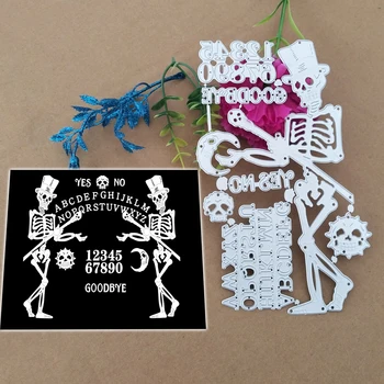 

Christmas Halloween skull figure 26 alphanumeric photo frame decoration metal cutting die cutting card knife stamping die
