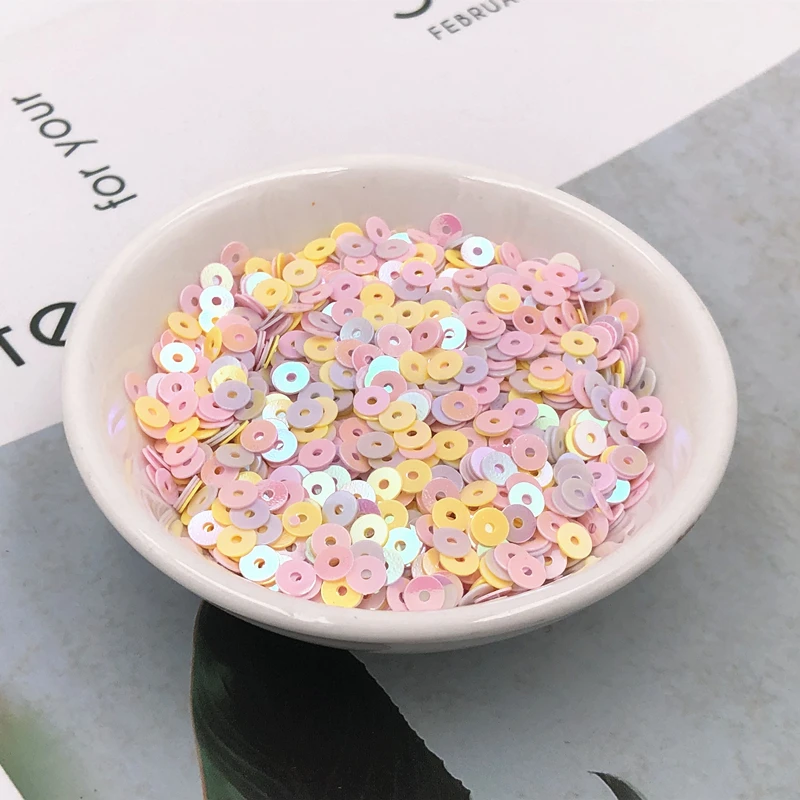 1000Pcs/5g/Pack 4mm AB Colors Mix Match PVC Sequins For Crafts Paillettes Sewing Decoration DIY Accessory Lentejuelas Para Coser