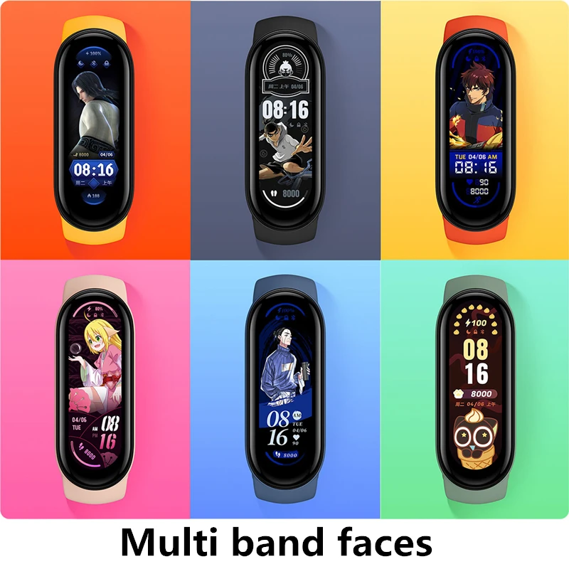 Xiaomi Mi Band 6 Smart Wristband AMOLED Blood Oxygen Fitness Traker Heart Rate Bluetooth Waterproof Miband 5 5